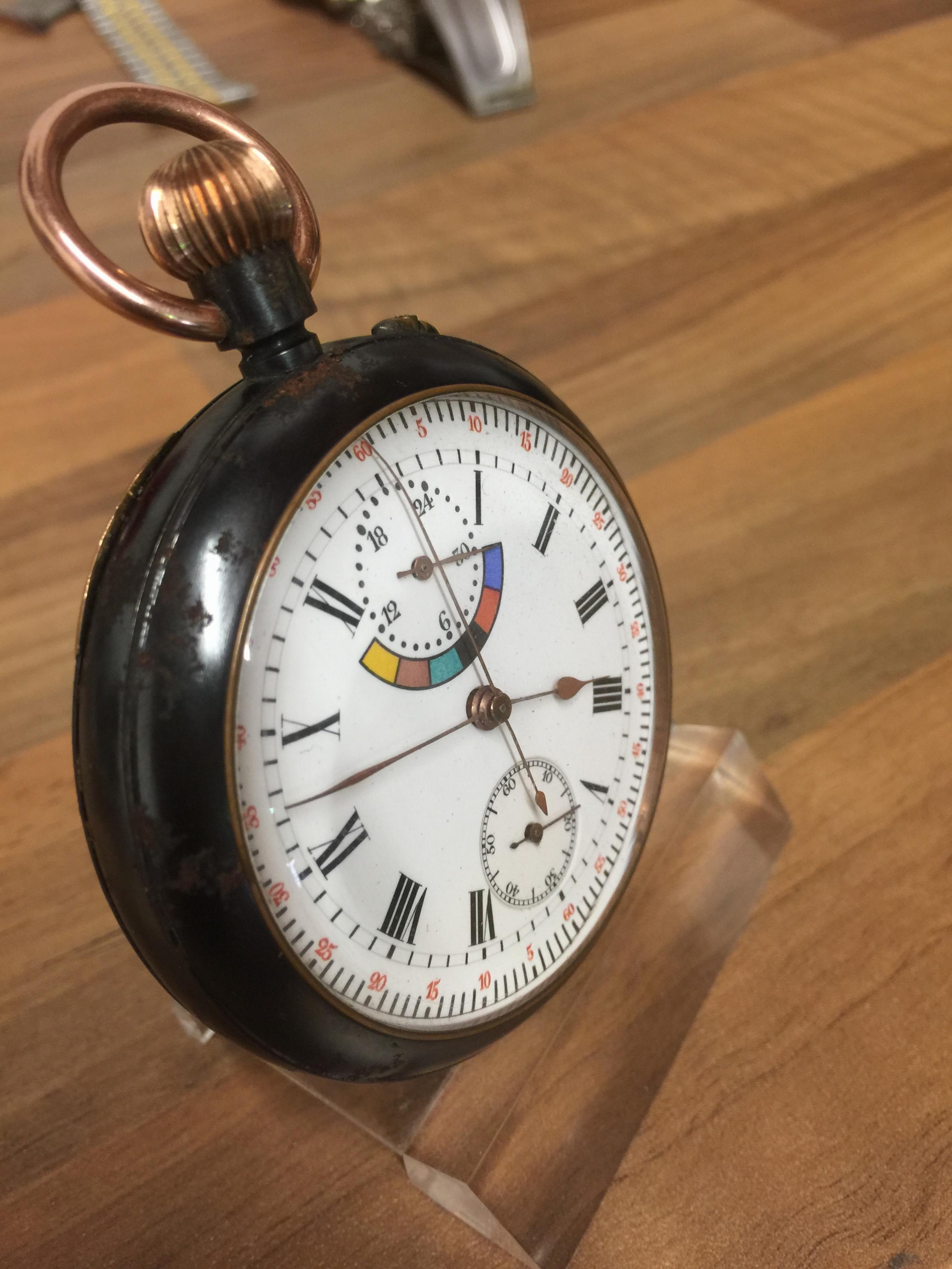 Mentor Double Dial Pocket Watch - Watch Repairs Help Advice