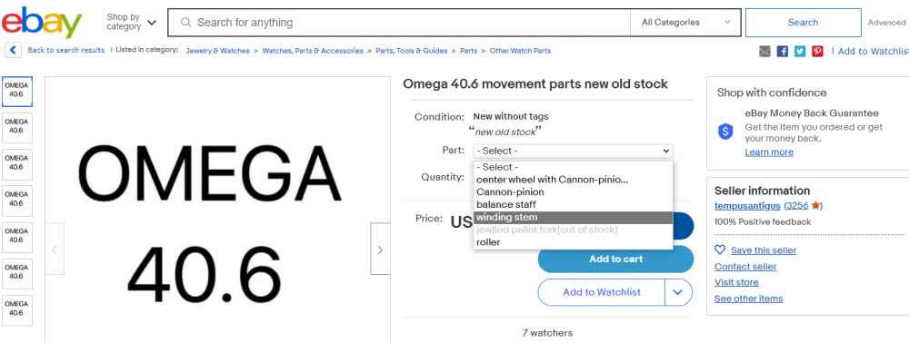 2022-04-22 16_49_06-Omega 40.6 movement parts new old stock _ eBay and 7 more pages - Personal - Mic.png