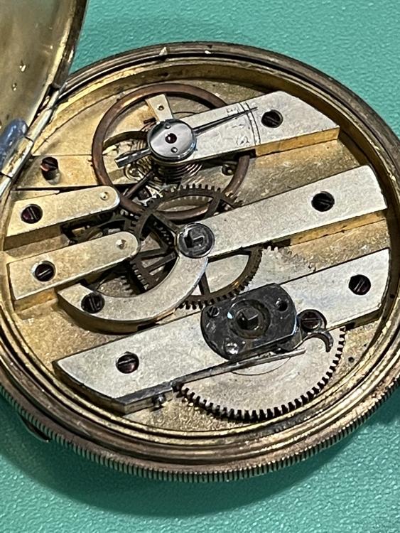 1800s Swiss Cylinder Escapement Movement.JPG