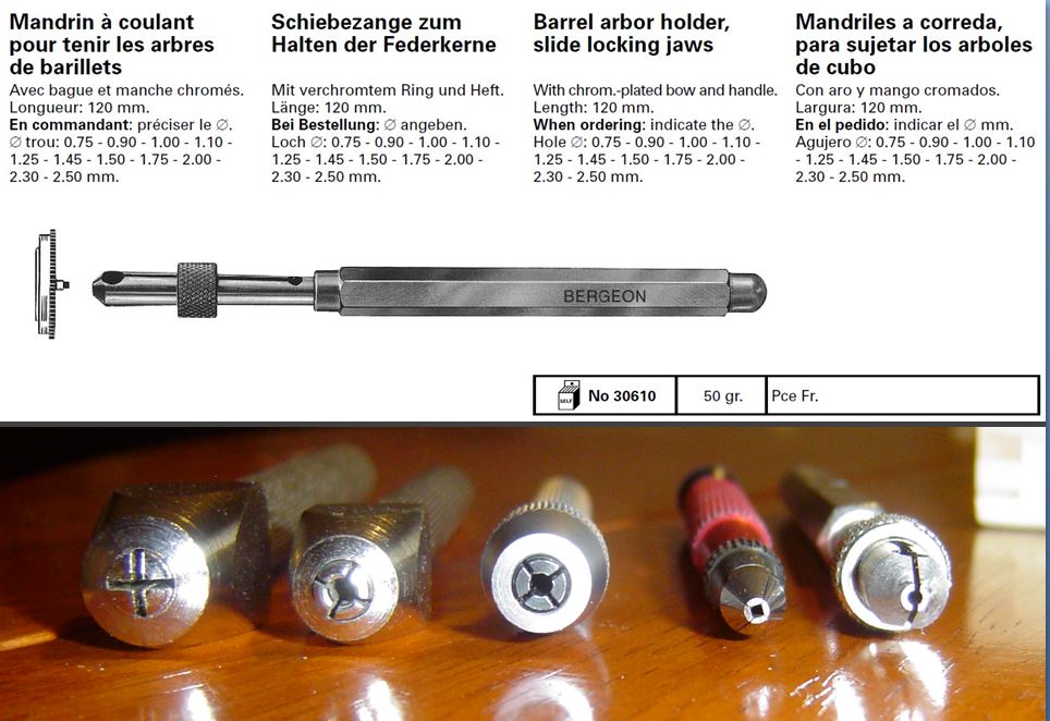 barrel arbor holder and pin devices that are not necessarily correct.JPG