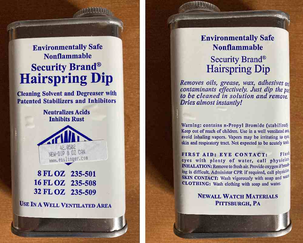 Watch Cleaner New Dip Hairspring Cleaner 8 oz | Esslinger